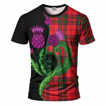 Heron Tartan T-Shirt Traditional Scottish Thistle