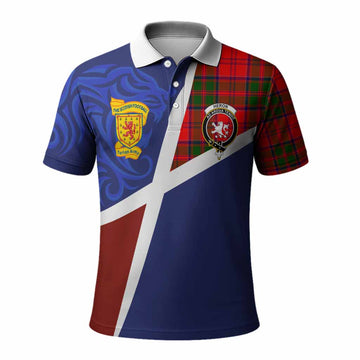 Heron The Scottish Football Crest Polo Shirt Lion-Tartan Army