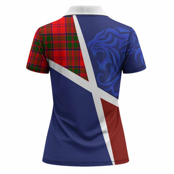 Heron The Scottish Football Crest Women Polo Shirt Lion-Tartan Army
