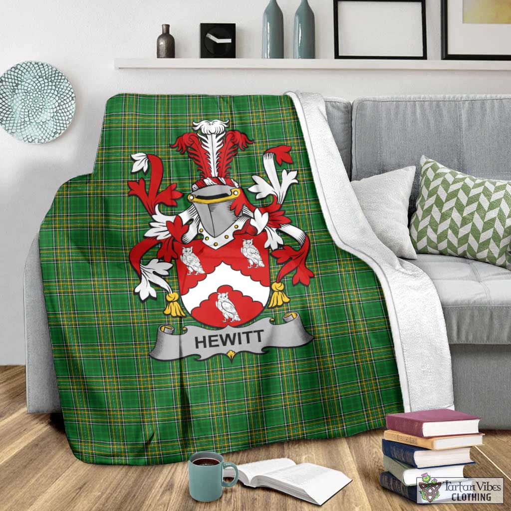 Hewitt Irish Clan Tartan Blanket with Coat of Arms - Tartan Vibes Clothing