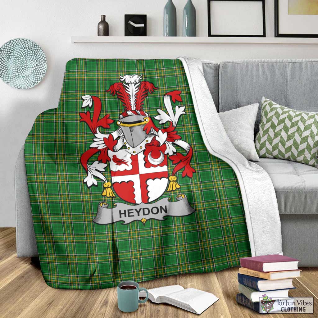 Heydon Irish Clan Tartan Blanket with Coat of Arms - Tartan Vibes Clothing