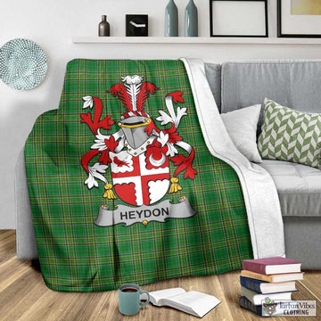 Heydon Irish Clan Tartan Blanket with Coat of Arms