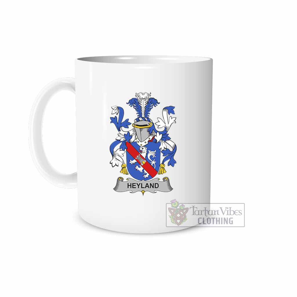 Heyland Irish Clan Coat of Arms Ceramic Mug White - 2D-tartanvibesclothing