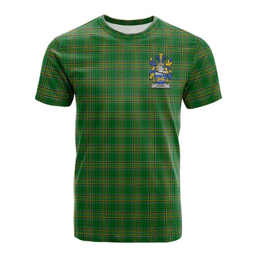 Hickey Irish Clan Tartan Cotton T-shirt with Coat of Arms