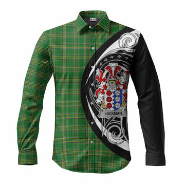 Hickman Irish Clan Long Sleeve Button Shirt Celtic Circle Style