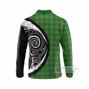 Hickman Irish Clan Long Sleeve Polo Shirt Celtic Circle Style
