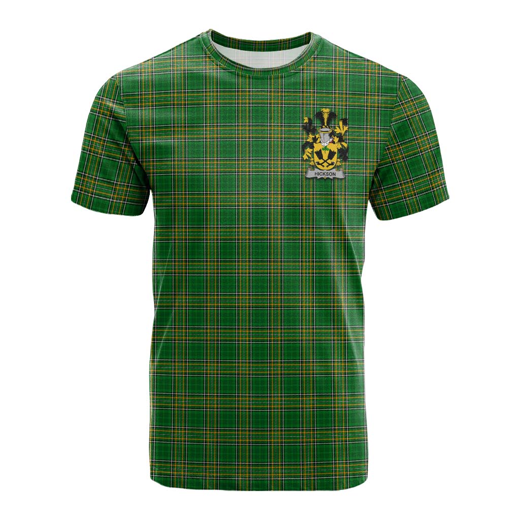 Hickson Irish Clan Tartan Cotton T-shirt with Coat of Arms Kid's Shirt - Tartan Vibes Clothing