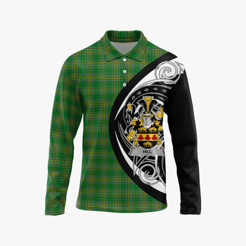 Hill Irish Clan Long Sleeve Polo Shirt Celtic Circle Style Unisex - Tartan Vibes Clothing