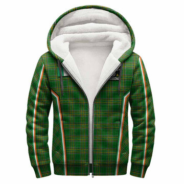Hilton Irish Clan Coat of Arm Tartan Sherpa Hoodie Flag Style