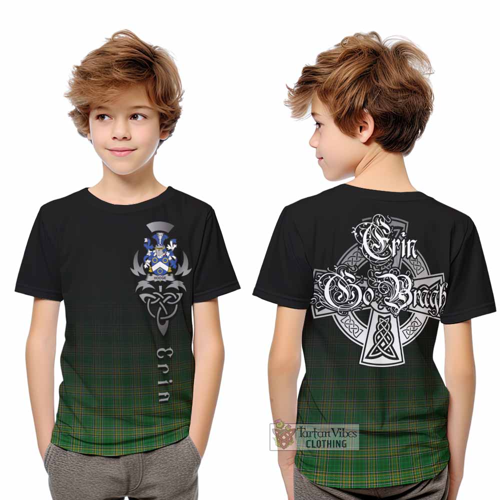 Tartan Vibes Clothing Hodge Irish Clan Kid T-Shirt with Coat of Arms Erin Go Bragh Celtic Inspired