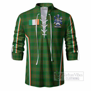 Hodge Irish Clan Coat of Arm Tartan Ghillie Shirt Flag Style