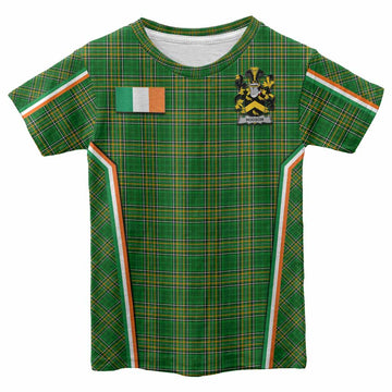 Hodson Irish Clan Coat of Arm Tartan Kid T-shirt Flag Style