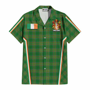 Hoey Irish Clan Coat of Arm Tartan Cotton Hawaiian Shirt Flag Style