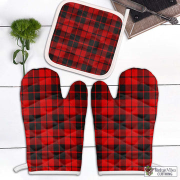 Hog Tartan Combo Oven Mitt & Pot-Holder Combo 2 Oven Mitt & 1 Pot-Holder Black - Tartan Vibes Clothing