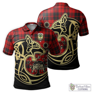Hog Tartan Polo Shirt with Family Crest Celtic Wolf Style Kid - Tartan Vibes Clothing