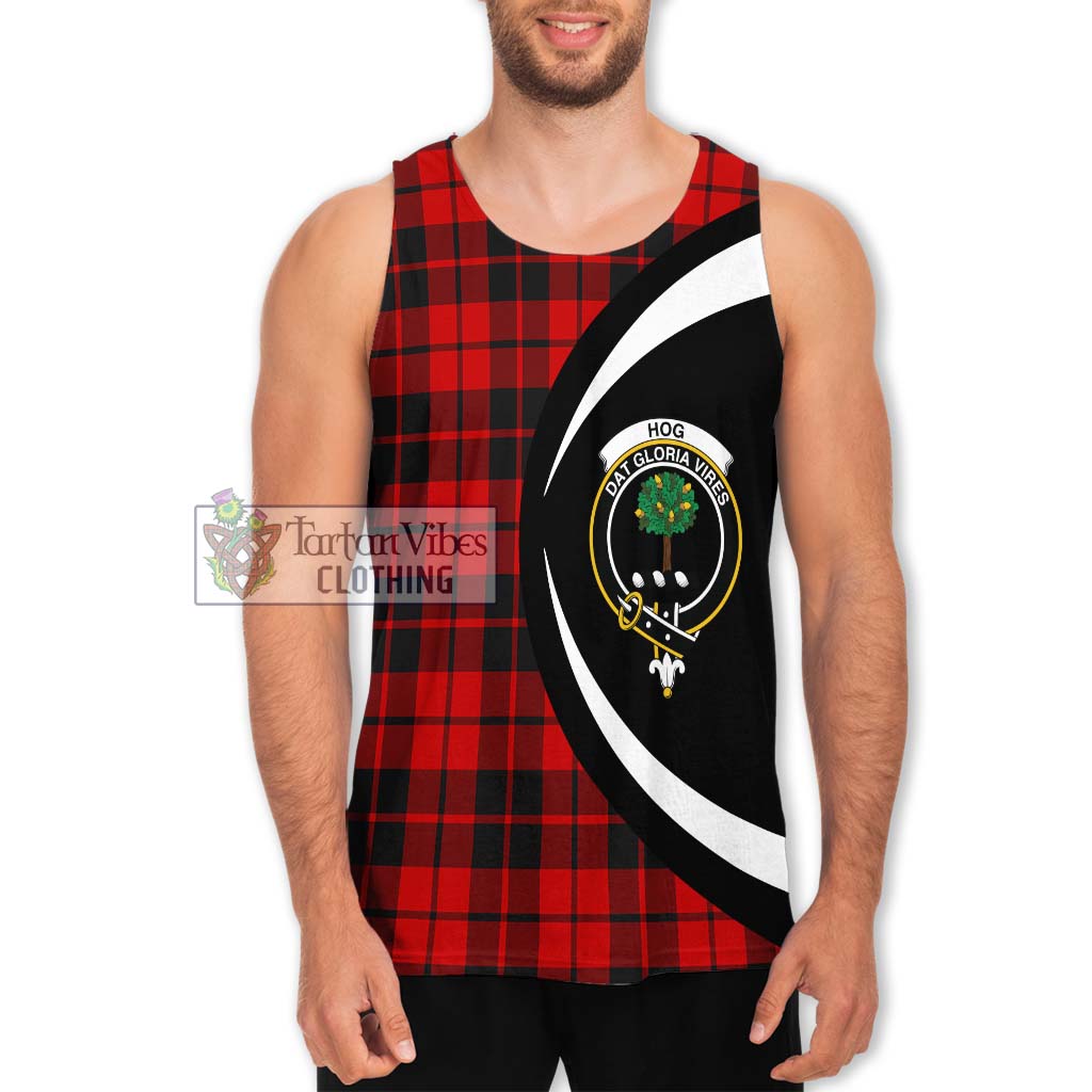 Hog Tartan Men's Tank Top with Family Crest Circle Style Men - Tartan Vibes Clothing