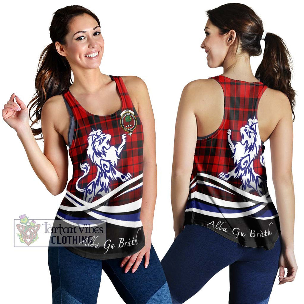Hog Tartan Women's Racerback Tanks with Alba Gu Brath Regal Lion Emblem 4XL - Tartan Vibes Clothing