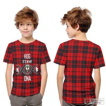 Hog Tartan Kid T-Shirt with Family Crest DNA In Me Style Youth XL Size14 - Tartan Vibes Clothing