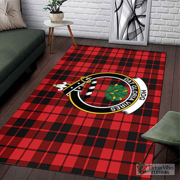 Hog Tartan Area Rug with Family Crest L 59*86 inch (150x220 cm) - Tartan Vibes Clothing