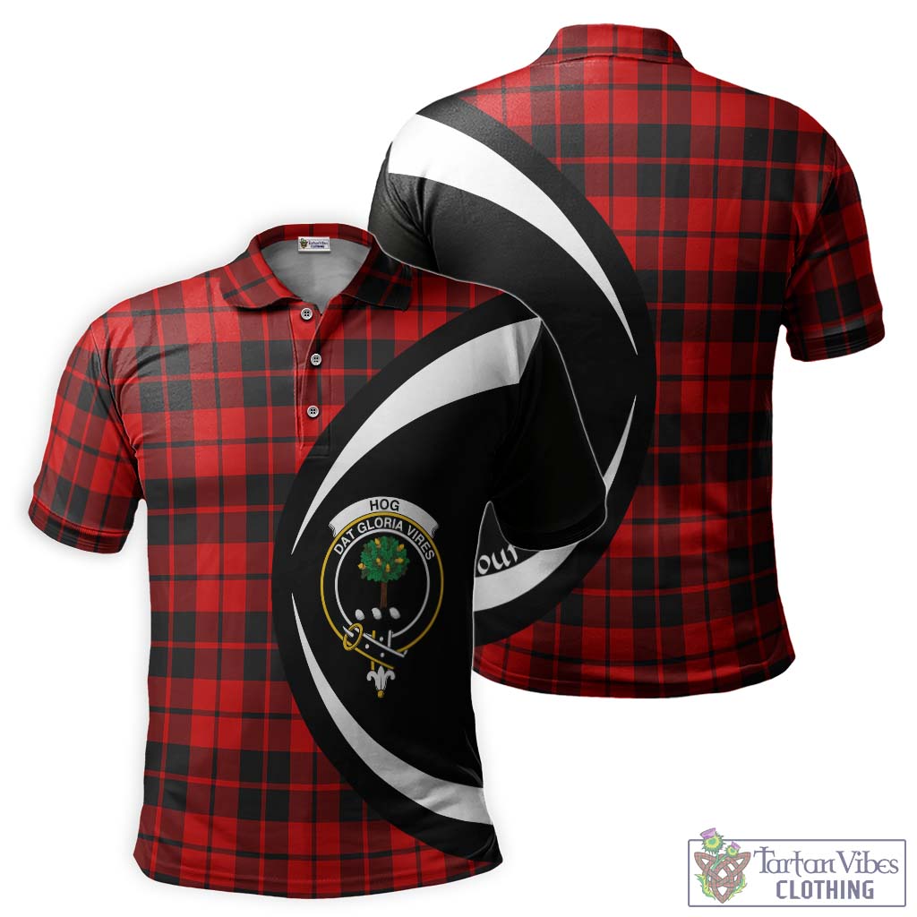 Hog Tartan Men's Polo Shirt with Family Crest Circle Style Kid - Tartan Vibes Clothing