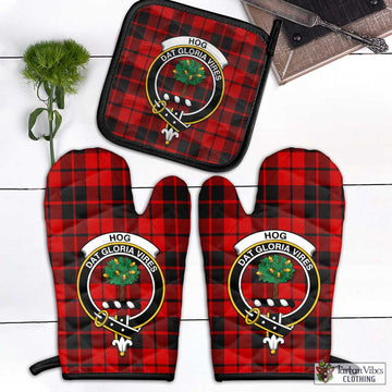 Hog Tartan Combo Oven Mitt & Pot-Holder with Family Crest - Tartan Vibes Clothing