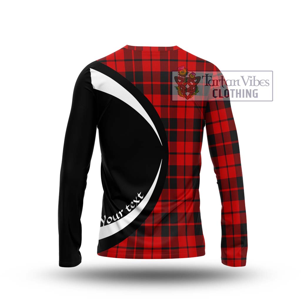Hog Tartan Long Sleeve T-Shirt with Family Crest Circle Style - Tartan Vibes Clothing