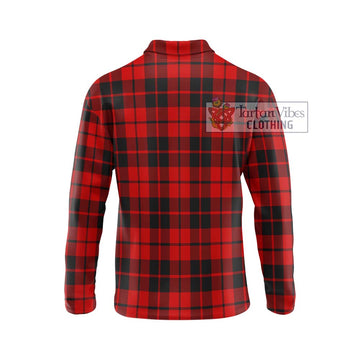 Hog Tartan Long Sleeve Polo Shirt with Family Crest DNA In Me Style - Tartan Vibes Clothing