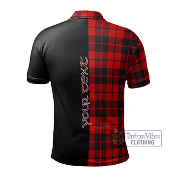 Hog Tartan Polo Shirt with Family Crest and Half Of Me Style - Tartan Vibes Clothing
