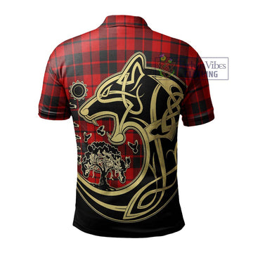 Hog Tartan Polo Shirt with Family Crest Celtic Wolf Style - Tartan Vibes Clothing