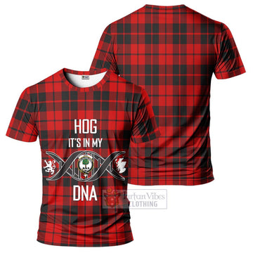 Hog Tartan T-Shirt with Family Crest DNA In Me Style - Tartan Vibes Clothing