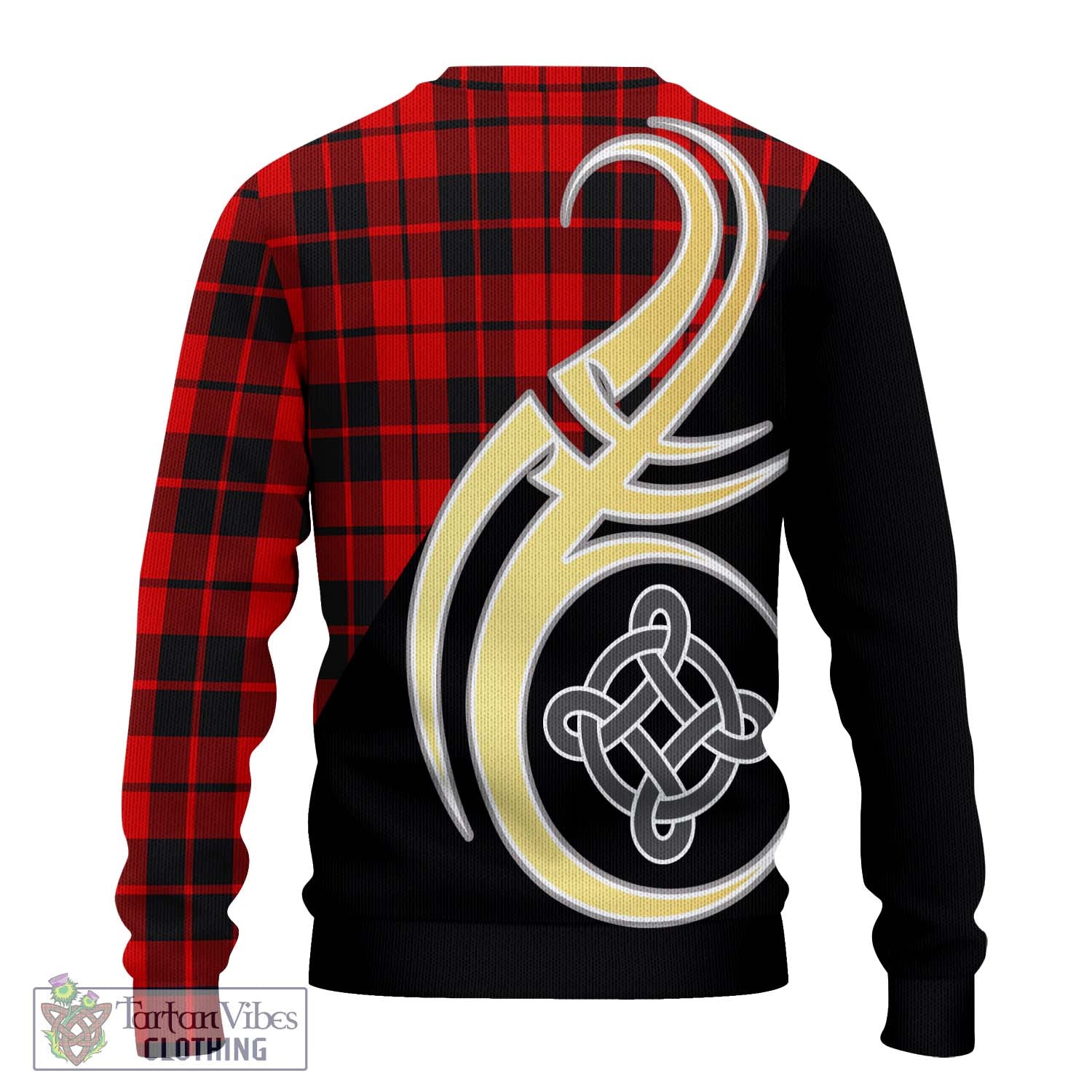 Hog Tartan Ugly Sweater with Family Crest and Celtic Symbol Style - Tartan Vibes Clothing