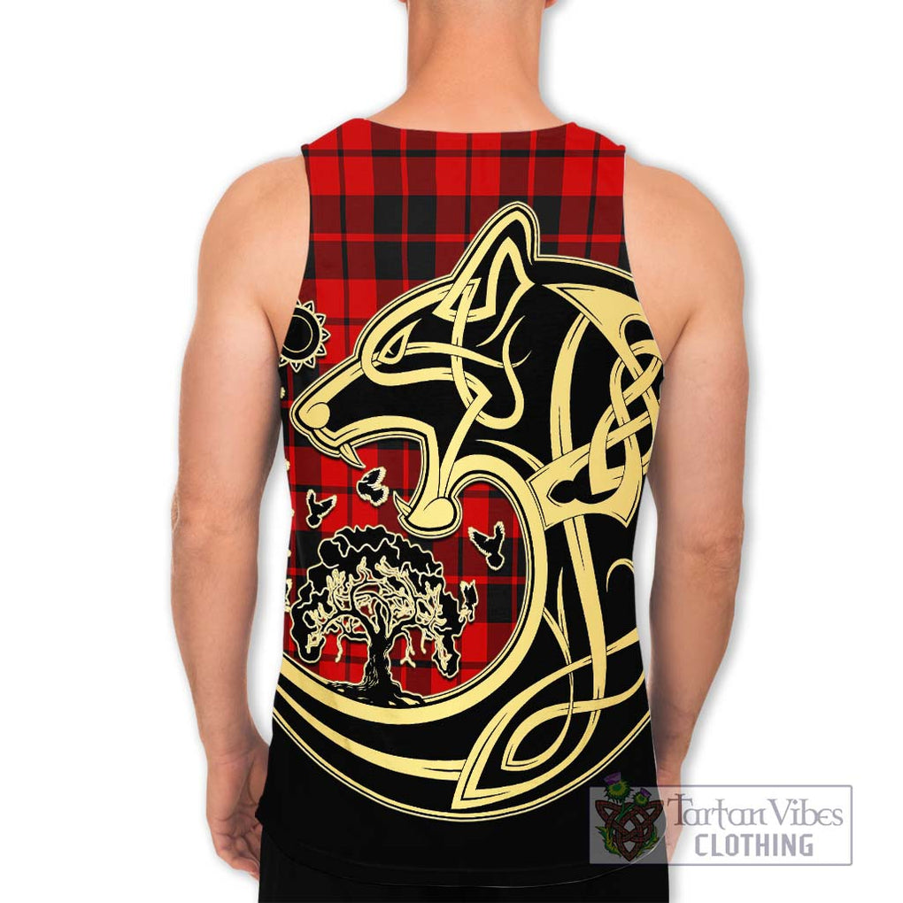 Hog Tartan Men's Tank Top with Family Crest Celtic Wolf Style - Tartan Vibes Clothing