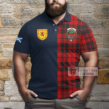 Hog Tartan Polo Shirt Alba with Scottish Lion Royal Arm Half Style - Tartan Vibes Clothing
