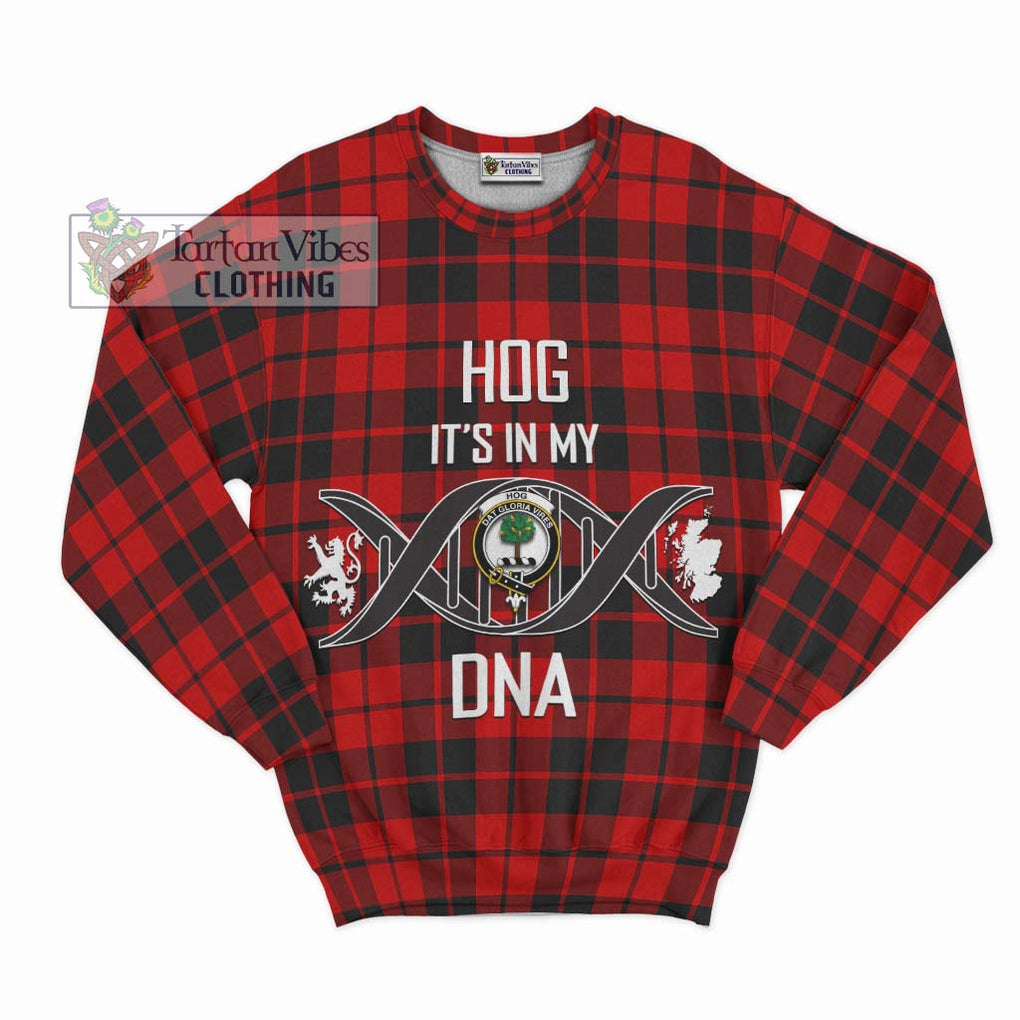 Hog Tartan Sweatshirt with Family Crest DNA In Me Style - Tartan Vibes Clothing