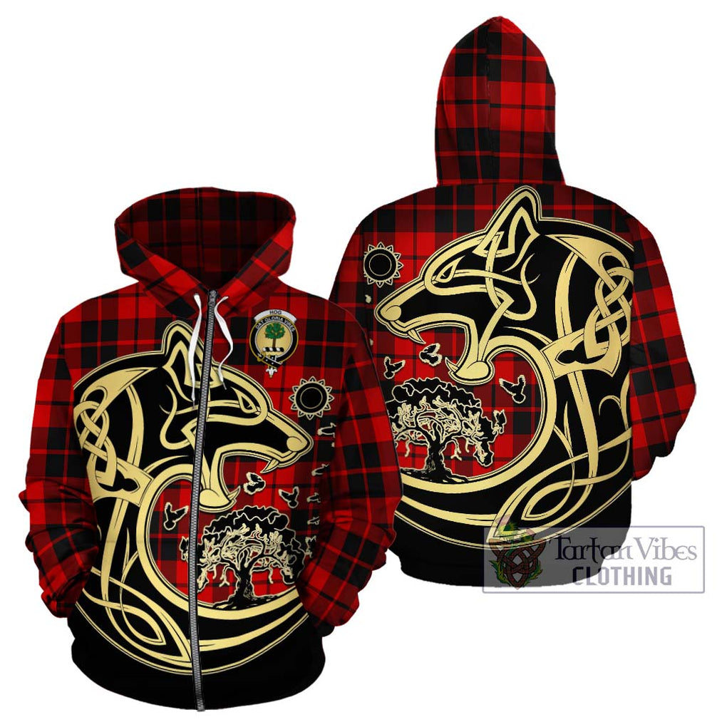 Hog Tartan Hoodie with Family Crest Celtic Wolf Style - Tartan Vibes Clothing