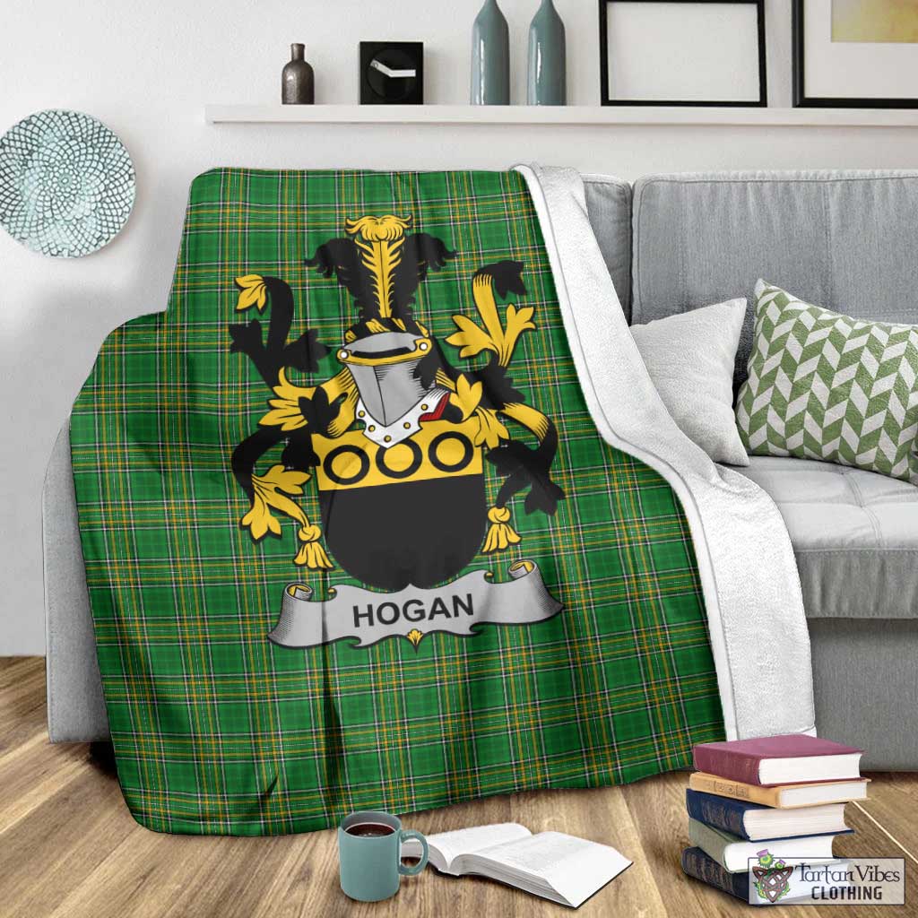 Hogan Irish Clan Tartan Blanket with Coat of Arms - Tartan Vibes Clothing