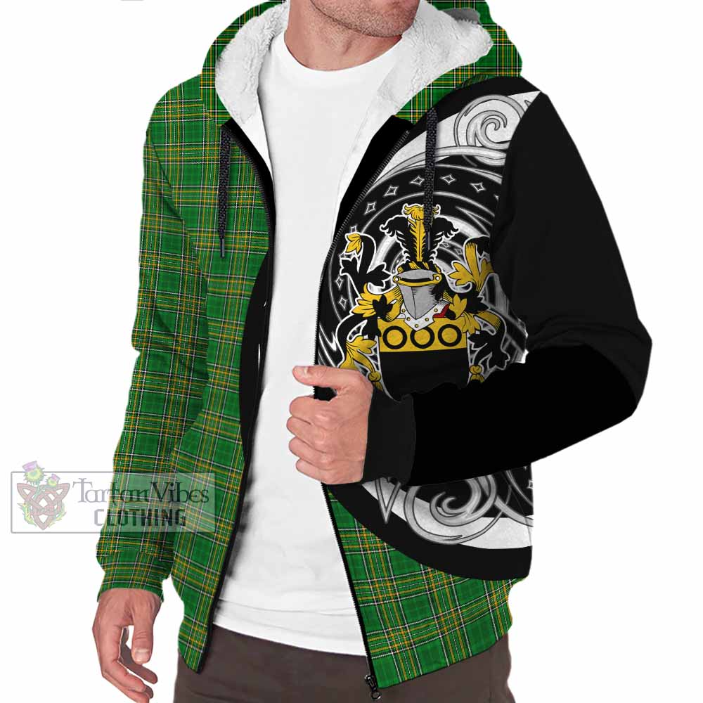 Tartan Vibes Clothing Hogan Irish Clan Sherpa Hoodie Celtic Circle Style
