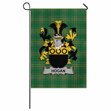 Hogan Irish Clan Tartan Garden Flag with Coat of Arms