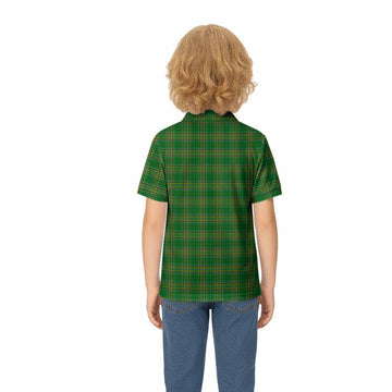 Hogan Irish Coat of Arms Tartan Kid Polo Shirt