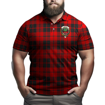 Hogg Tartan Men's Polo Shirt with Family Crest