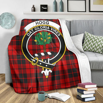 Hogg Tartan Blanket with Family Crest