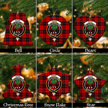 Hogg Tartan Christmas Ornaments with Family Crest