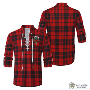 Hogg Tartan Men's Scottish Traditional Jacobite Ghillie Kilt Shirt with Family Crest