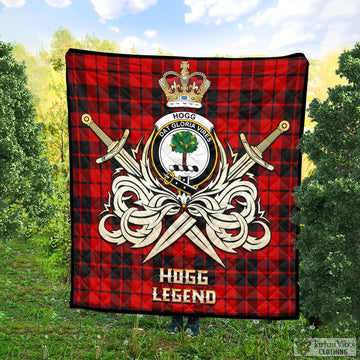 Hogg Tartan Quilt with Clan Crest and the Golden Sword of Courageous Legacy