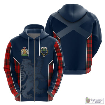 Hogg Tartan Hoodie with Family Crest and Lion Rampant Vibes Sport Style