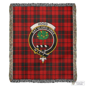 Hogg Tartan Woven Blanket with Family Crest