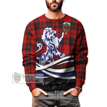 Hogg Tartan Sweatshirt with Alba Gu Brath Regal Lion Emblem Unisex - Tartanvibesclothing Shop