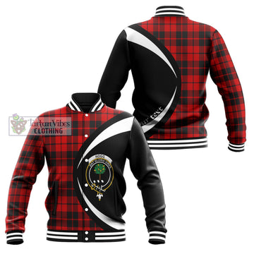 Hogg Tartan Baseball Jacket with Family Crest Circle Style Unisex - Tartan Vibes Clothing
