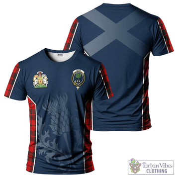 Hogg Tartan T-Shirt with Family Crest and Scottish Thistle Vibes Sport Style
