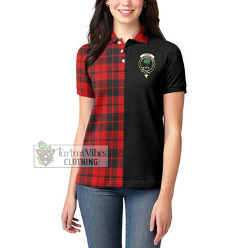Hogg Tartan Women's Polo Shirt with Family Crest and Half Of Me Style
